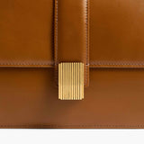 Khaite - Blake Crossbody Bag in Dark Honey Leather