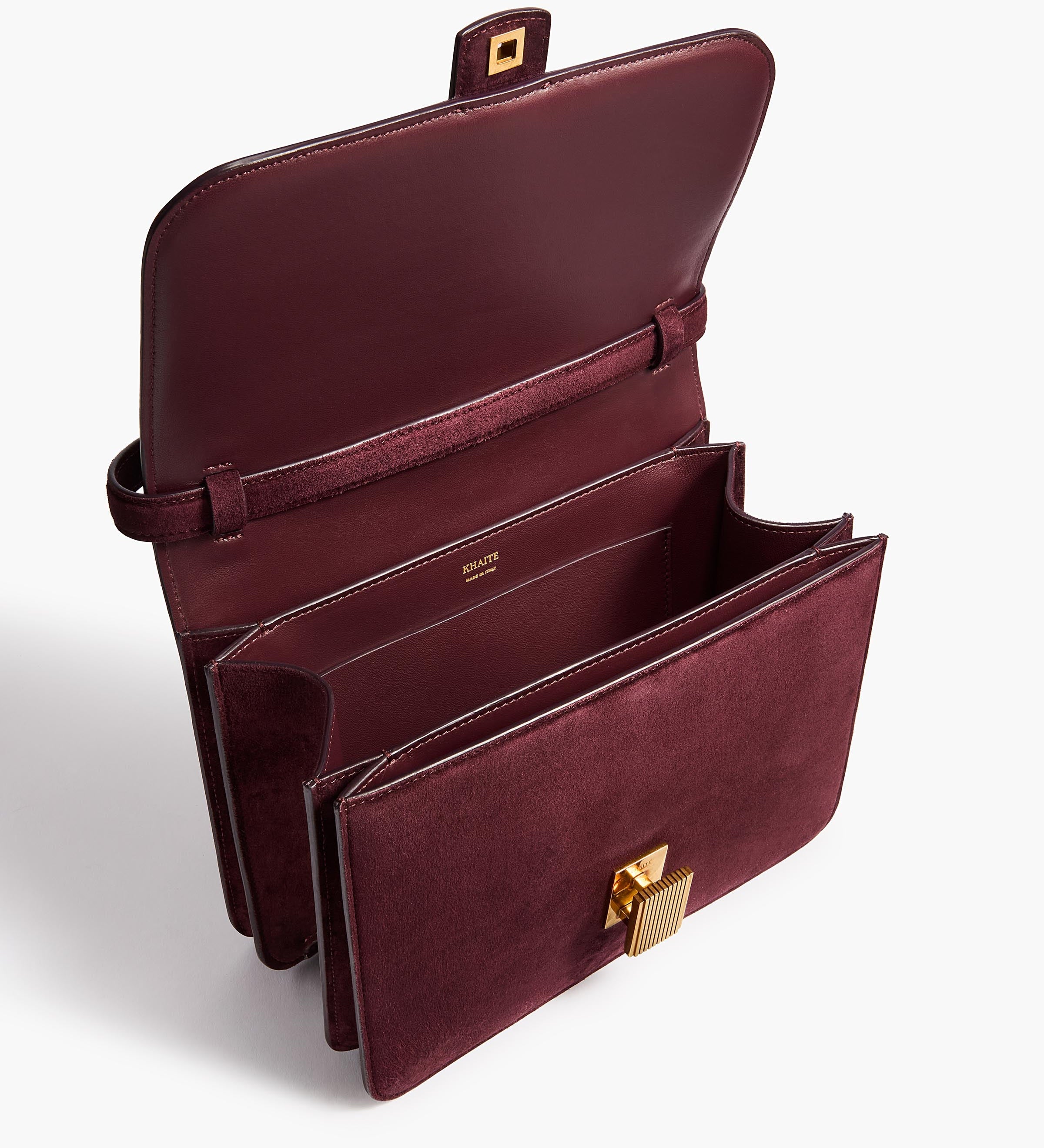 Khaite - Blake Crossbody in Rouge Noir