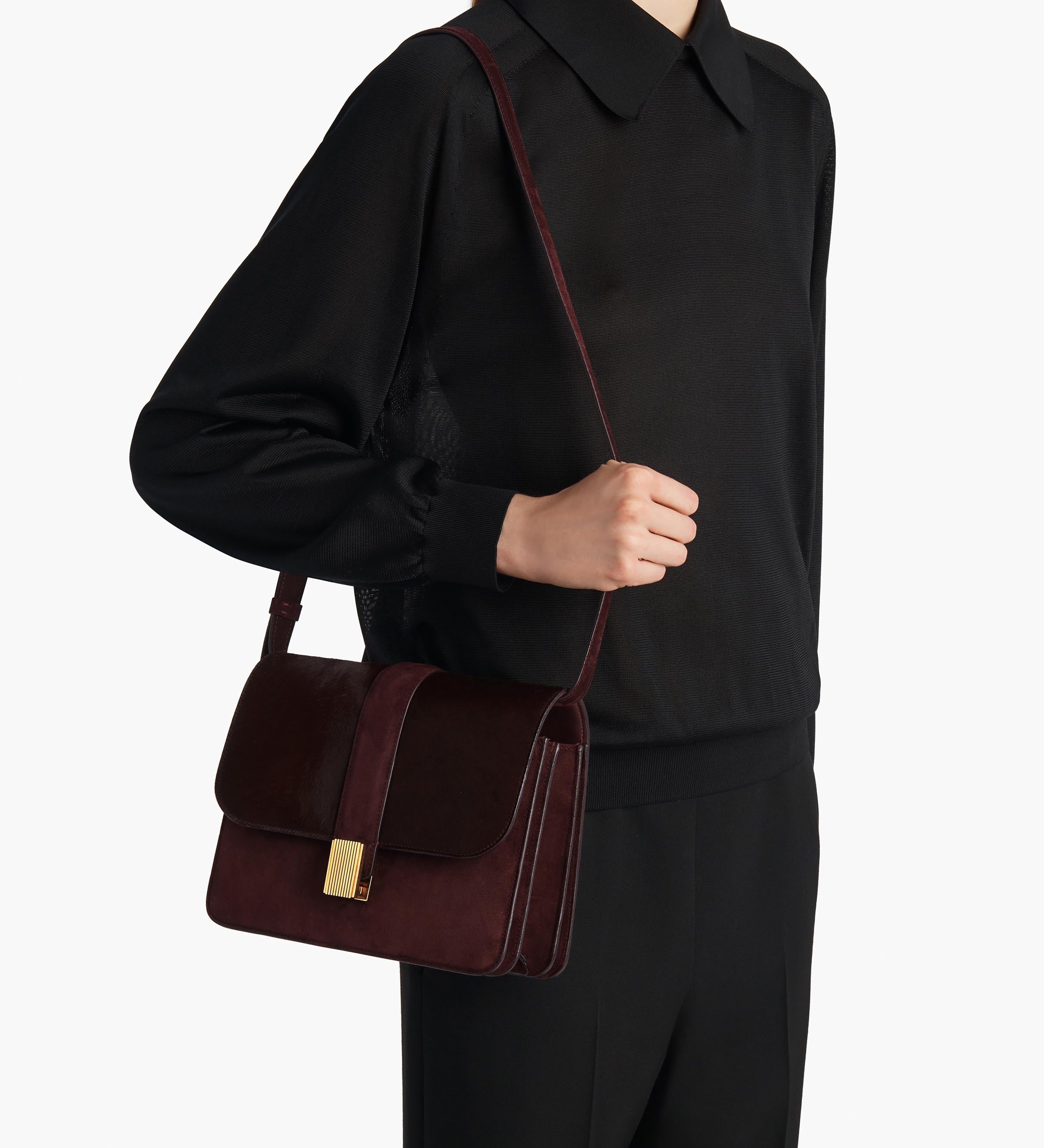 Khaite - Blake Crossbody in Rouge Noir