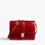 Khaite - Blake Crossbody Bag in Ruby Alligator