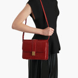 Khaite - Blake Crossbody Bag in Ruby Alligator