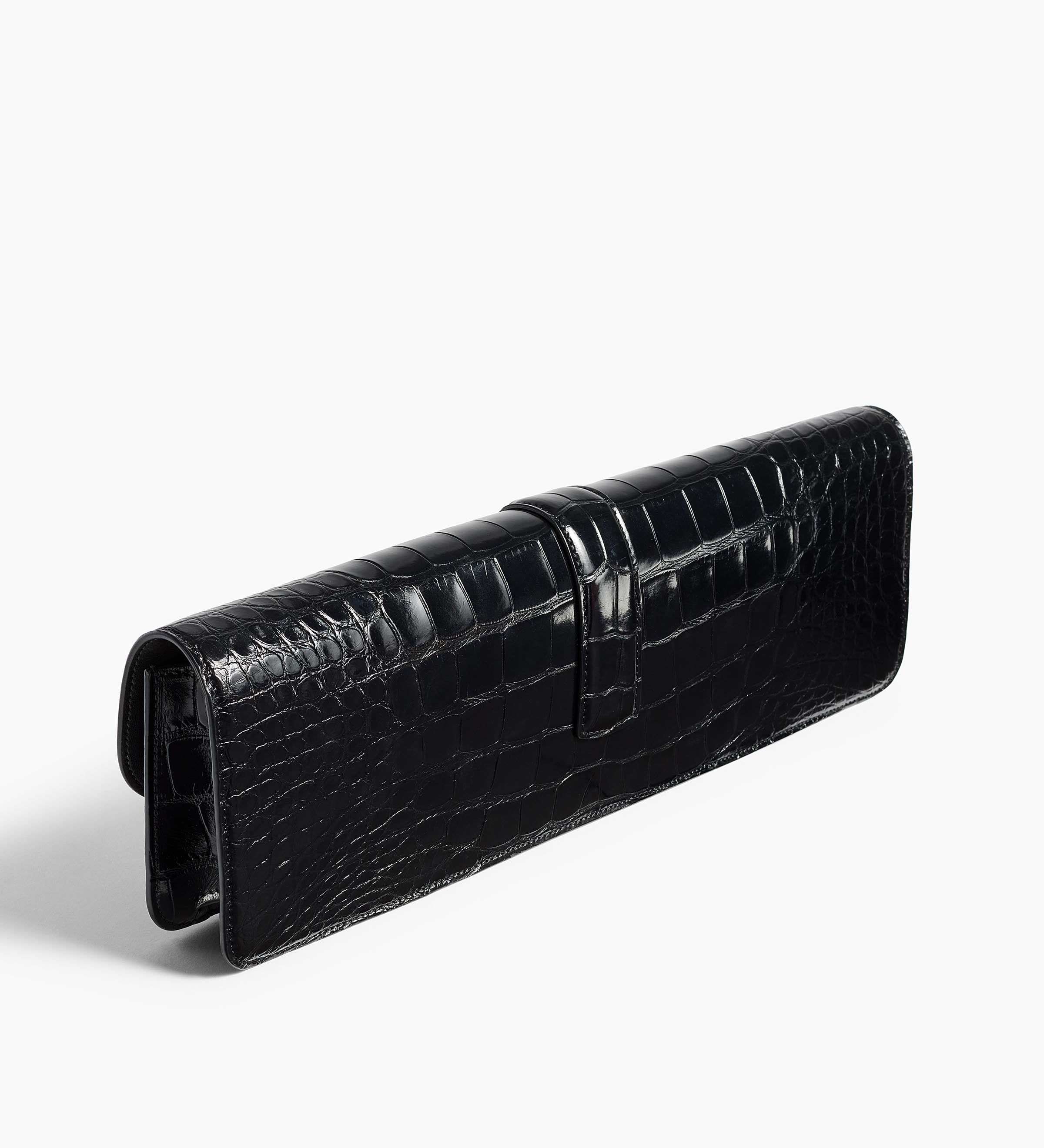 Khaite - Blake Long Clutch in Black Alligator
