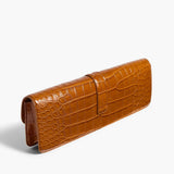 Khaite - Blake Long Clutch in Dark Honey Alligator