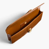Khaite - Blake Long Clutch in Dark Honey Alligator