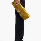 Khaite - Blake Long Clutch in Golden Olive Alligator