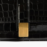 Khaite - Blake Top Handle Bag in Black Alligator