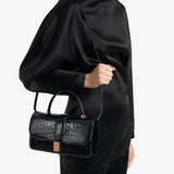 Khaite - Blake Top Handle Bag in Black Alligator