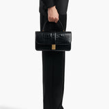 Khaite - Blake Top Handle Bag in Black Alligator