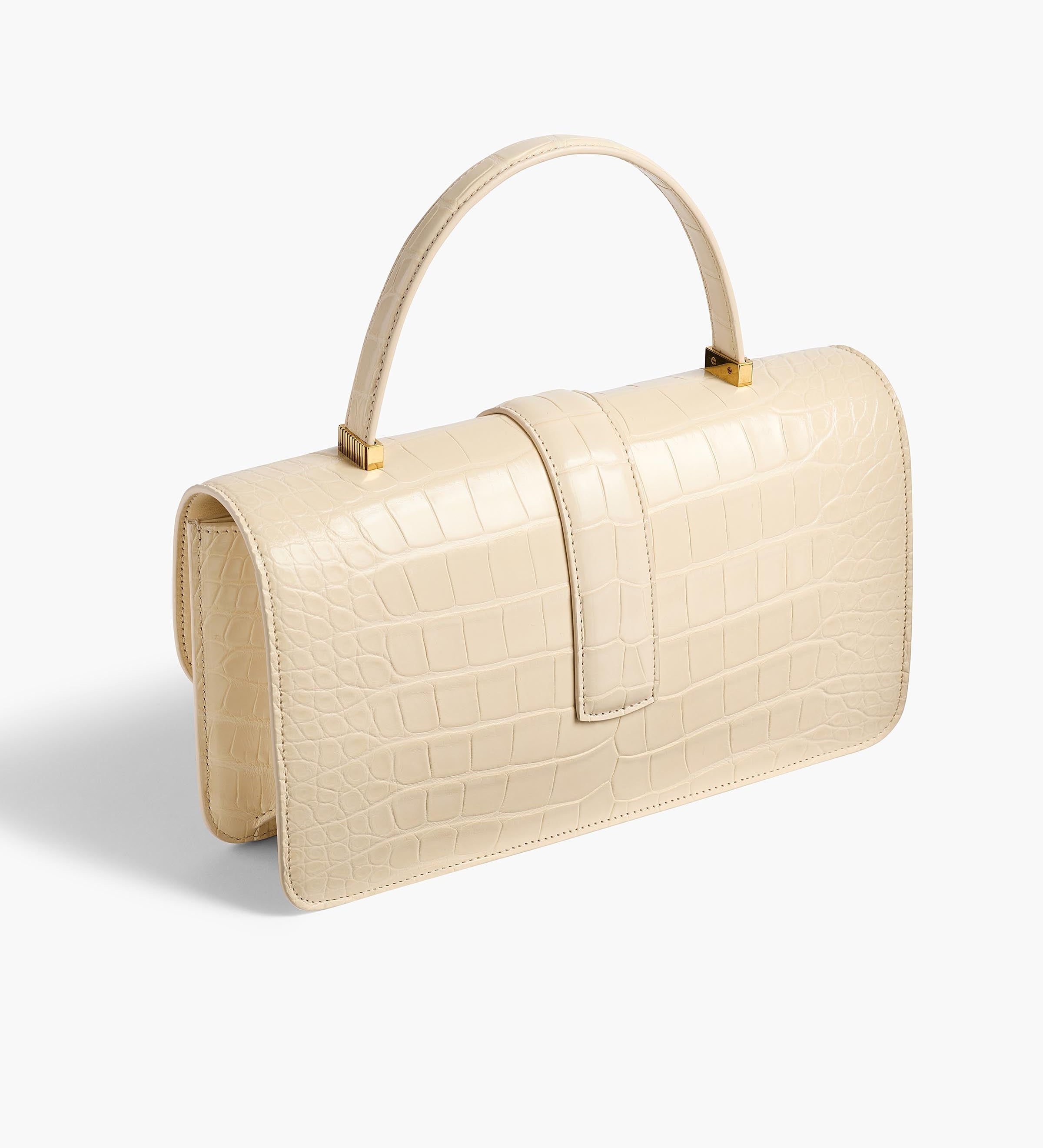 Khaite - Blake Top Handle Bag in Champagne Alligator