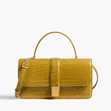 Khaite - Blake Top Handle Bag in Golden Olive Alligator