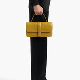 Khaite - Blake Top Handle Bag in Golden Olive Alligator