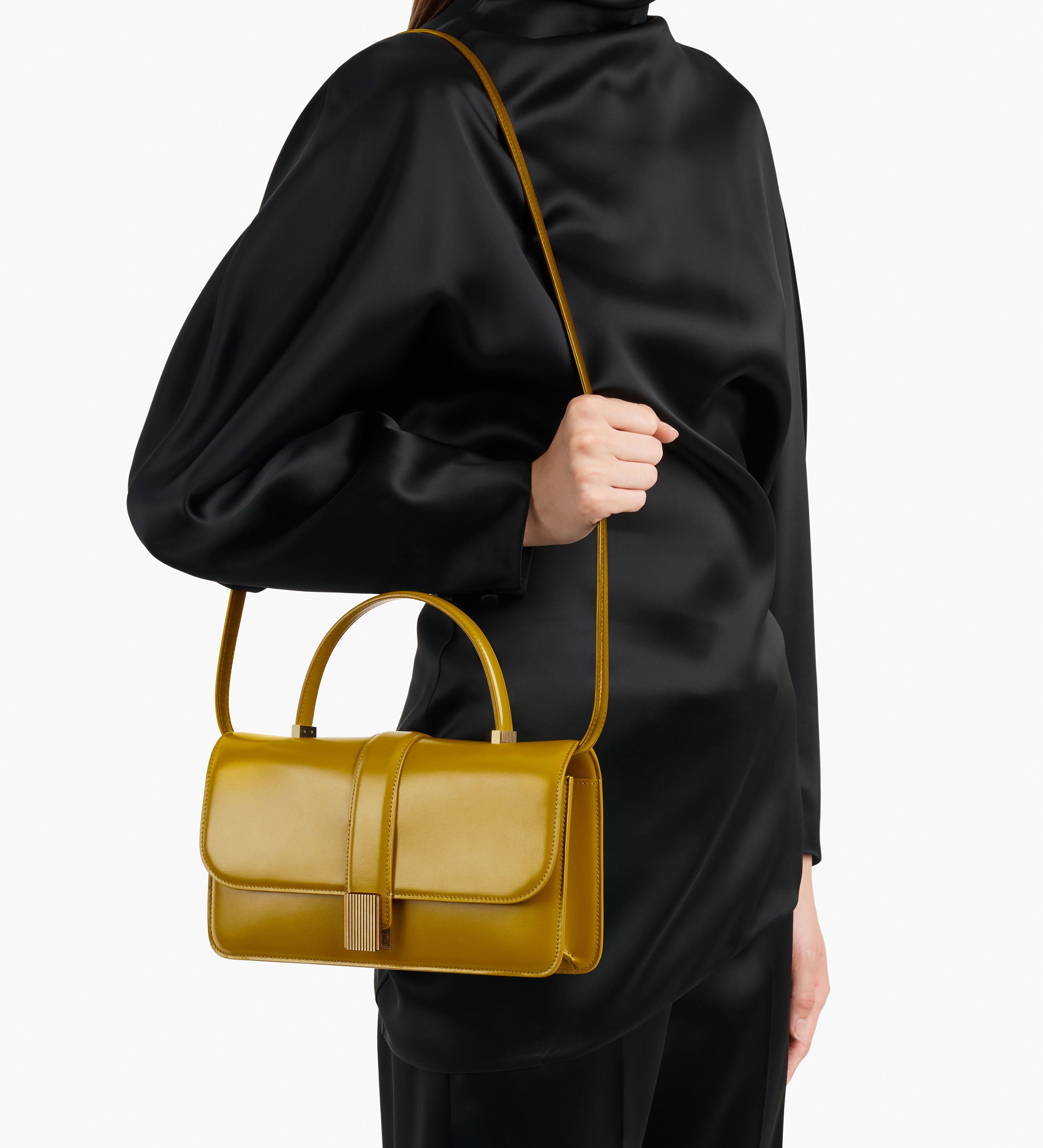 Khaite - Blake Top Handle Bag in Golden Olive