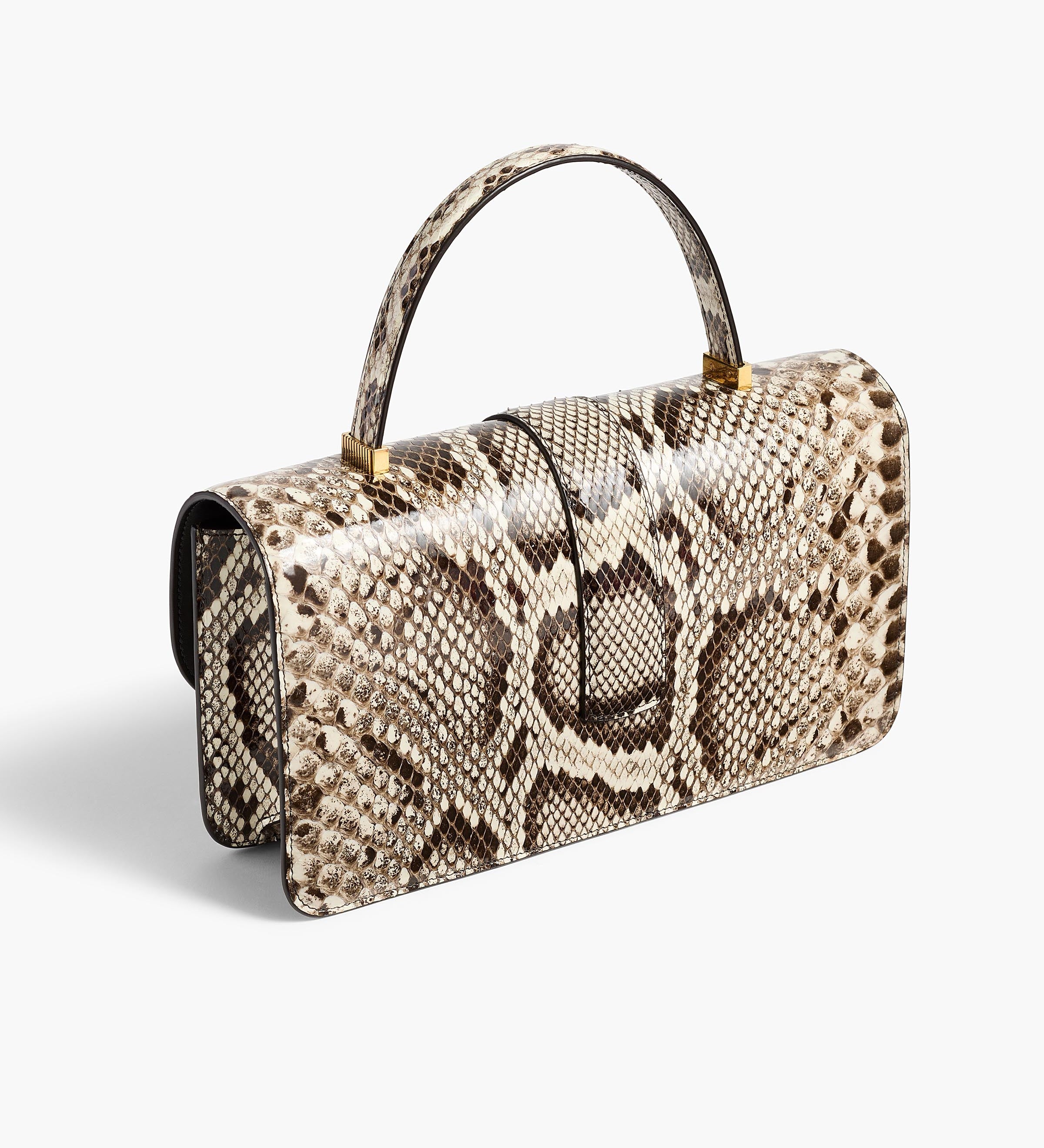 Khaite - Blake Top Handle Bag in Natural Python