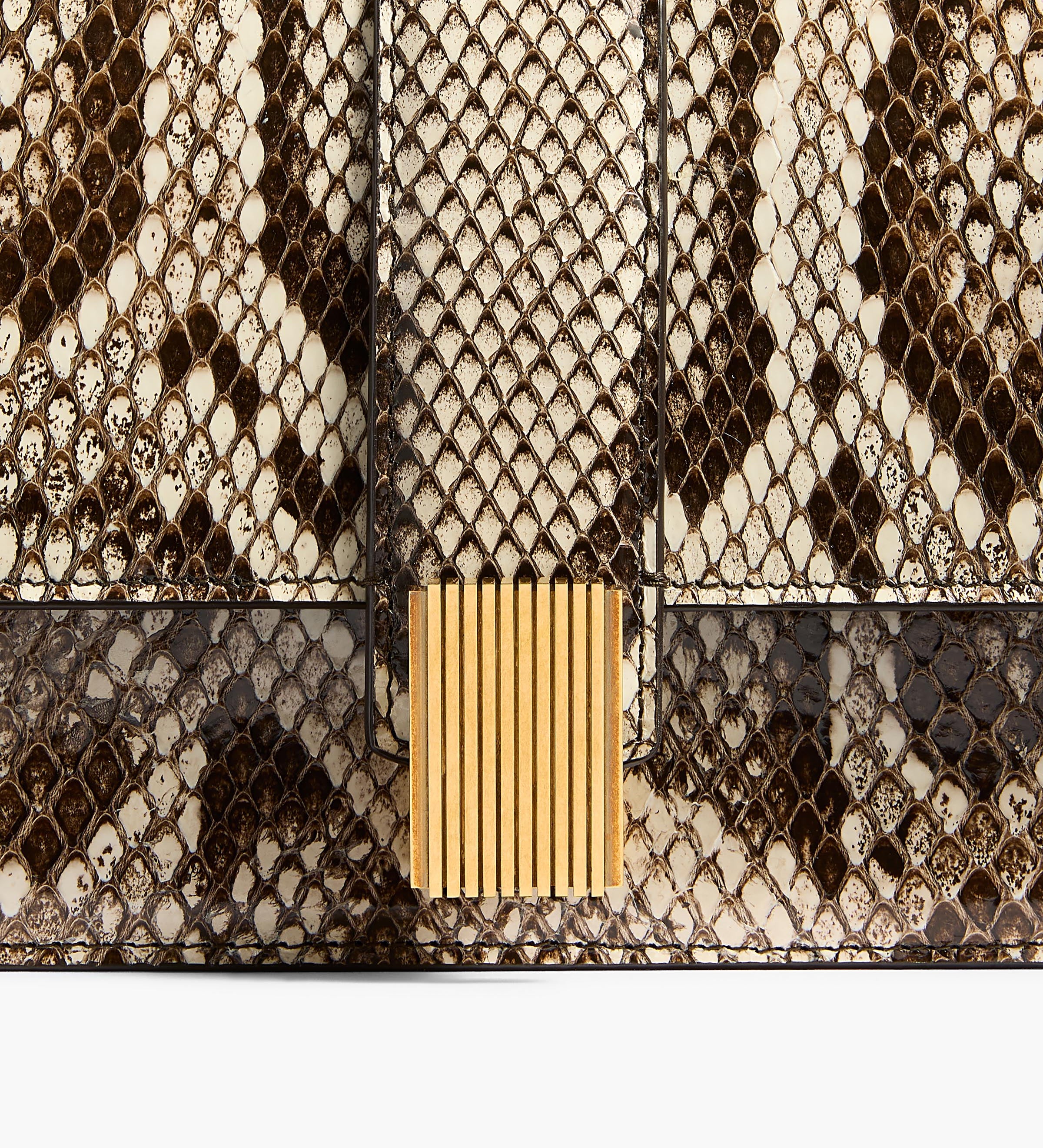 Khaite - Blake Top Handle Bag in Natural Python