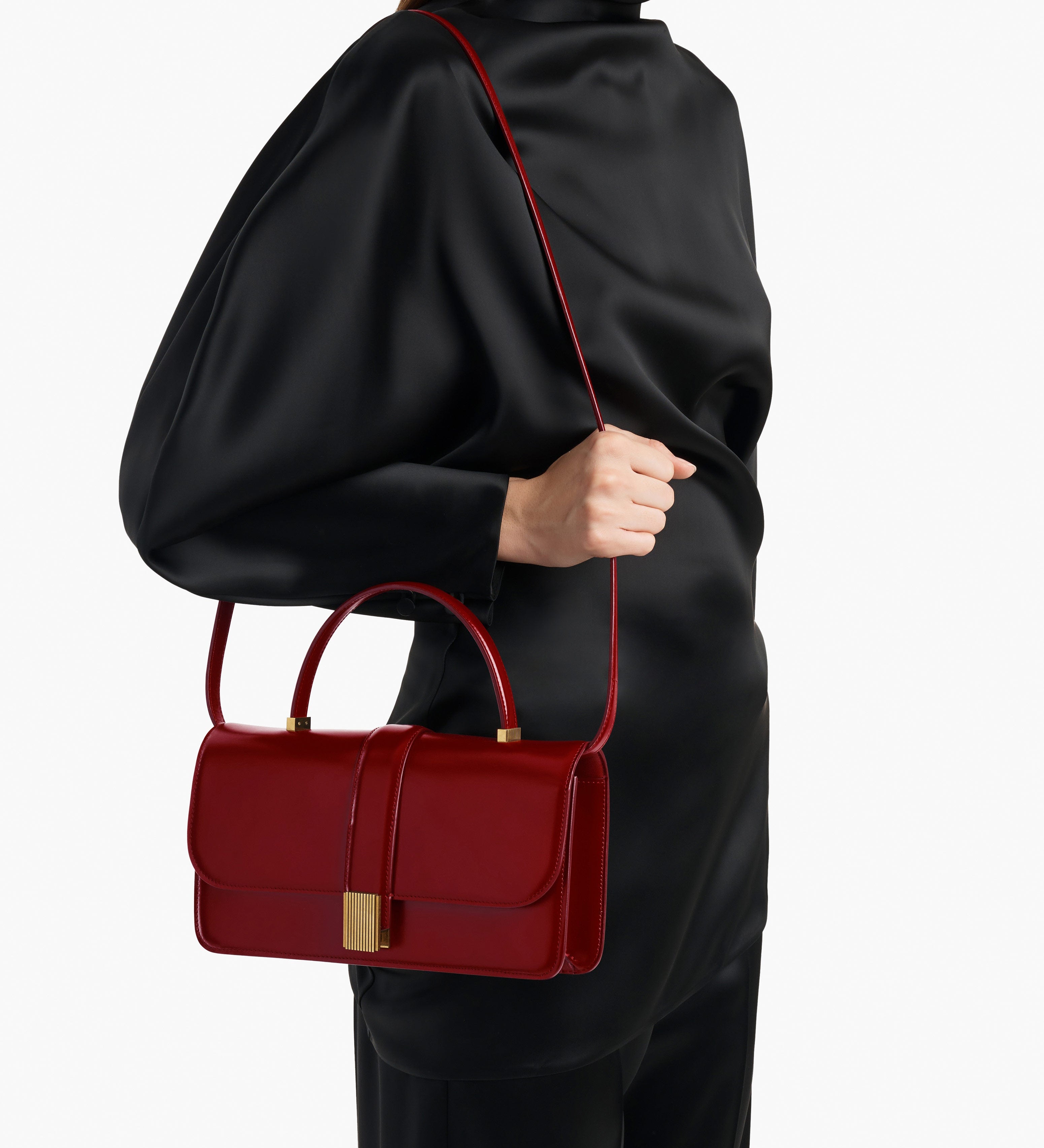 Khaite - Blake Top Handle Bag in Oxblood