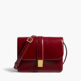 Khaite - Blake Crossbody Bag in Oxblood Leather