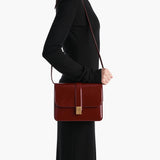 Khaite - Blake Crossbody Bag in Oxblood Leather