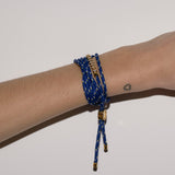 Dorsey - PARACORD BLEU TIE ANKLET, SILVER