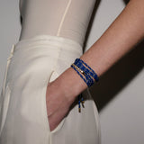 Dorsey - JAMES BEZEL BLEU PARACORD BRACELET, GOLD