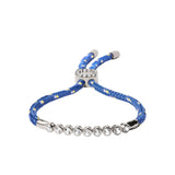 Dorsey - JAMES BEZEL BLEU PARACORD BRACELET, SILVER