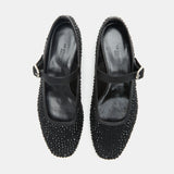 Le Monde Beryl - Ballet Mary Jane / Black Mesh Crystal