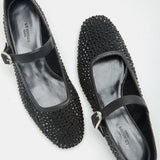 Le Monde Beryl - Ballet Mary Jane / Black Mesh Crystal