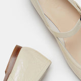 Le Monde Beryl - Ballet Mary Jane / Ecru Naplack Leather