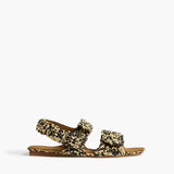Khaite - Boden Sandal in Black and White Raffia