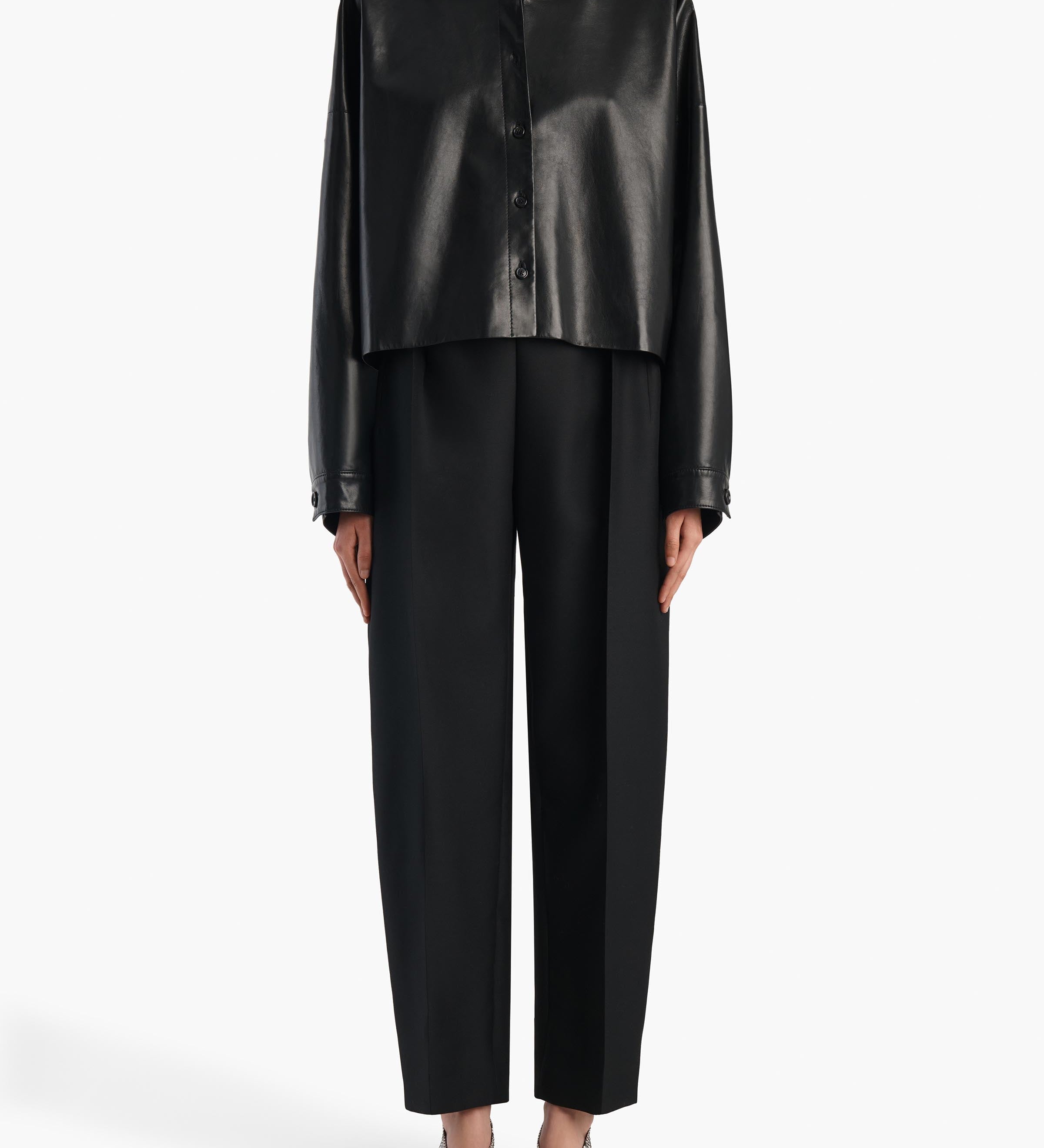 Khaite - Bodine Top in Black Leather