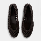 Le Monde Beryl - Ballet Pump Knotted / Chocolate Leather