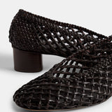 Le Monde Beryl - Ballet Pump Knotted / Chocolate Leather