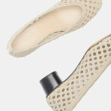 Le Monde Beryl - Ballet Pump / Ecru Woven Leather