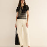 DÔEN - BRANDIE TOP -- NOIR ALLAIRE STRIPE