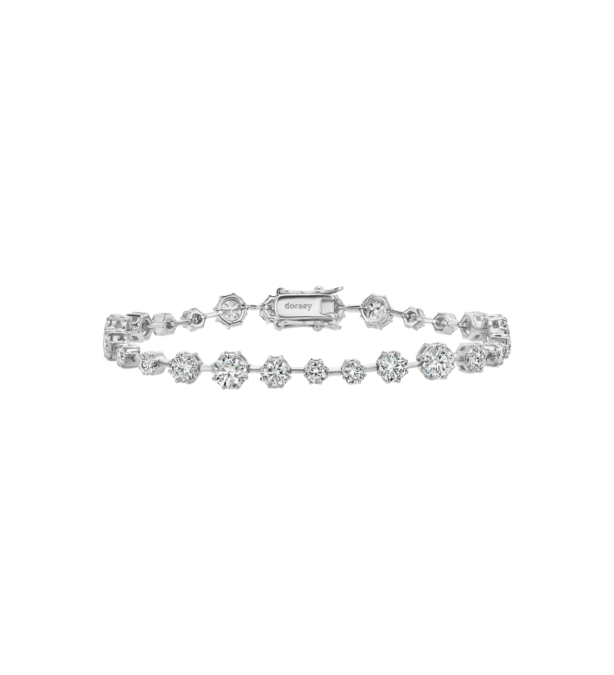 Dorsey - COLETTE BEZEL RIVIÈRE BRACELET IN MOISSANITE, STERLING SILVER