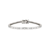 Dorsey - PRINCESS - CUT RIVIÈRE BRACELET IN 2MM MOISSANITE, STERLING SILVER