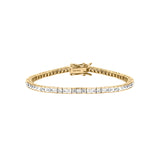 Dorsey - PRINCESS - CUT RIVIÈRE BRACELET IN 2MM MOISSANITE, 18K GOLD VERMEIL