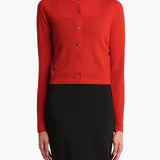 Khaite - Brieta Cardigan in Fire Red