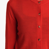 Khaite - Brieta Cardigan in Fire Red