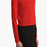 Khaite - Brieta Cardigan in Fire Red