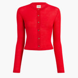 Khaite - Brieta Cardigan in Fire Red
