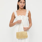 Loeffler Randall - Brit Gold Lamé Pleated Clutch