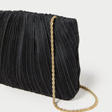 Loeffler Randall - Brit Black Flat Pleated Clutch