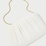 Loeffler Randall - Brit White Flat Pleated Clutch