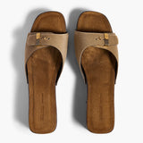 Khaite - Britt Clog in Barley Haircalf