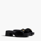 Khaite - Britt Clog in Black Haircalf