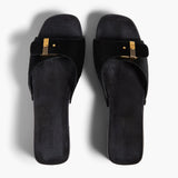 Khaite - Britt Clog in Black Haircalf