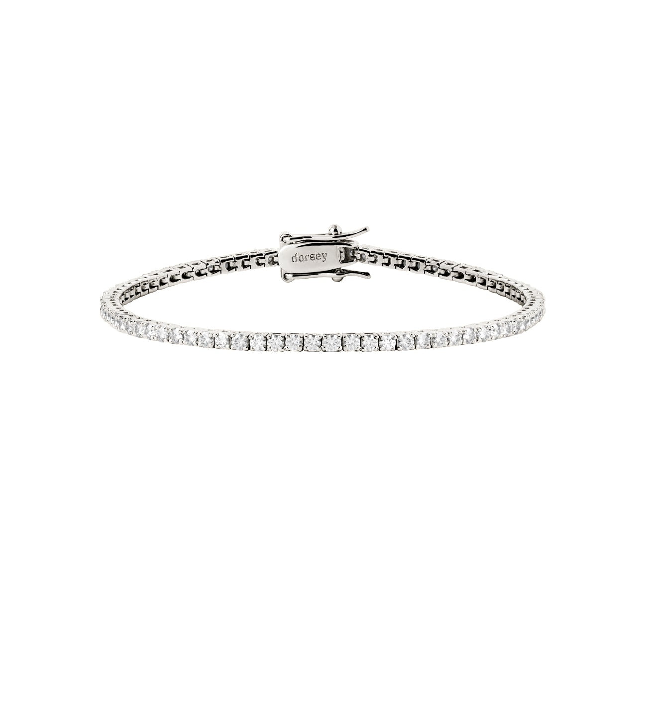 Dorsey - KATE RIVIÈRE BRACELET IN 2MM MOISSANITE, STERLING SILVER
