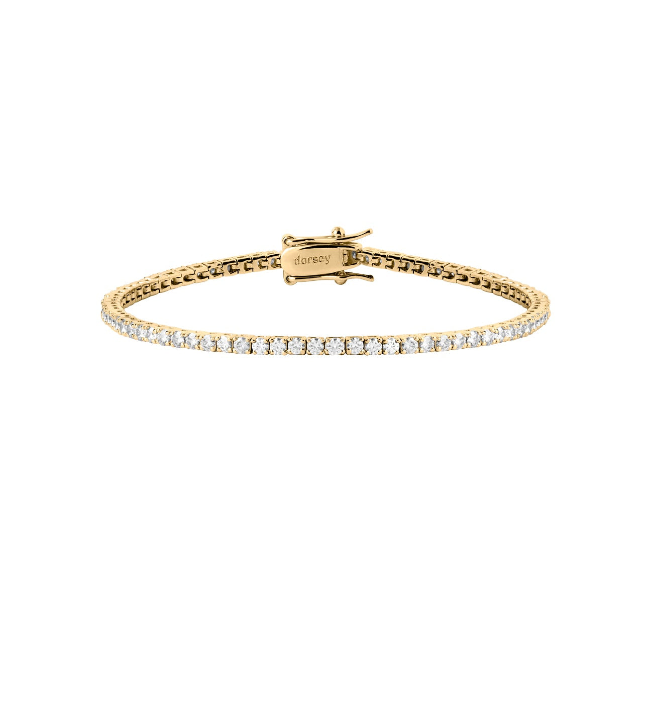 Dorsey - KATE RIVIÈRE BRACELET IN 2MM MOISSANITE, 18K GOLD VERMEIL
