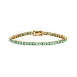 Dorsey - KATE RIVIÈRE BRACELET IN 3MM VIRIDIAN GREEN MOISSANITE