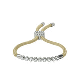 Dorsey - JAMES BEZEL LAB DIAMOND KHAKI PARACORD BRACELET, 14K WHITE GOLD